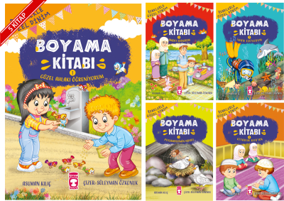 Renklerle Güzel Dinim Boyama Kitabı Seti 5 Kitap - 1