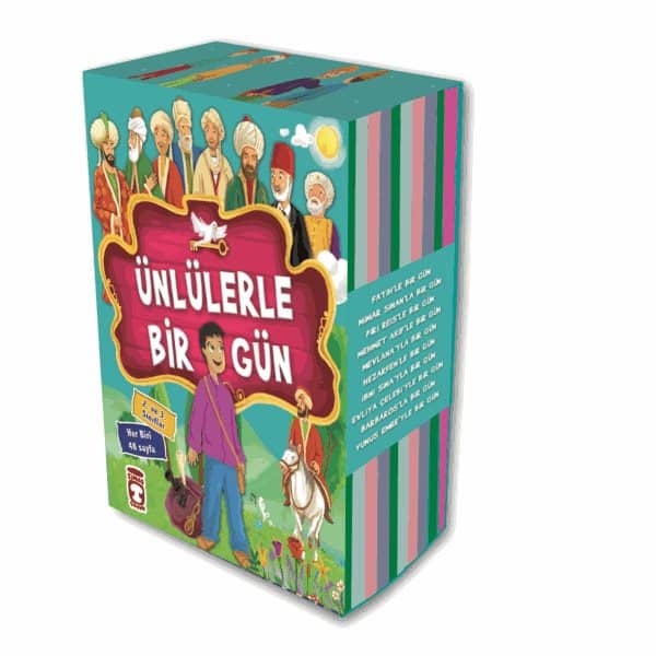 Ünlülerle Bir Gün 1 Set - (10 Kitap)