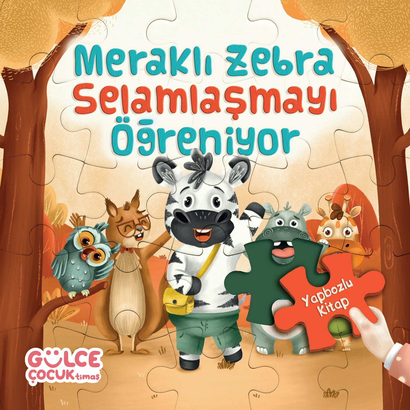 Meraklı Zebra Selamlaşmayı Öğreniyor / Yapbozlu Kitap 2 1