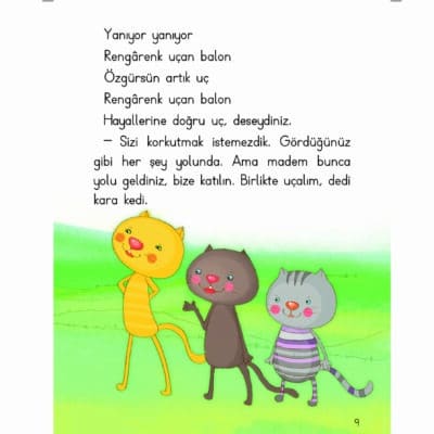 Gezgin Kedi Mırnav Uçan Balonda - Mırnav İlk Okuma Kitaplarım