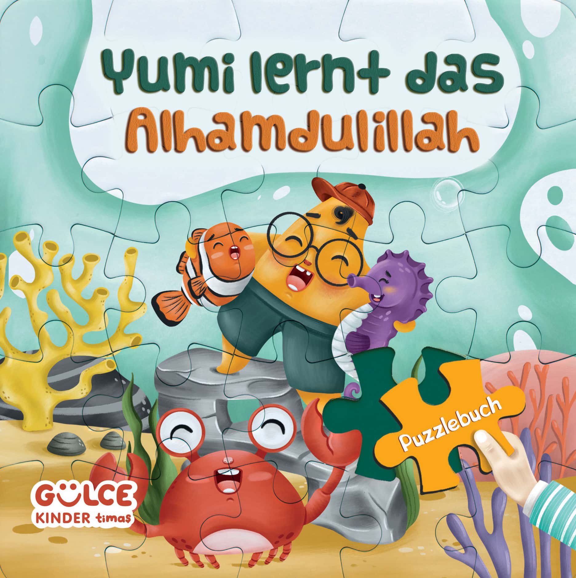 Yumi Lernt Das Alhamdulillah - Yumi Elhamdülillah'ı Öğreniyor / Yapbozlu Kitap (Almanca)