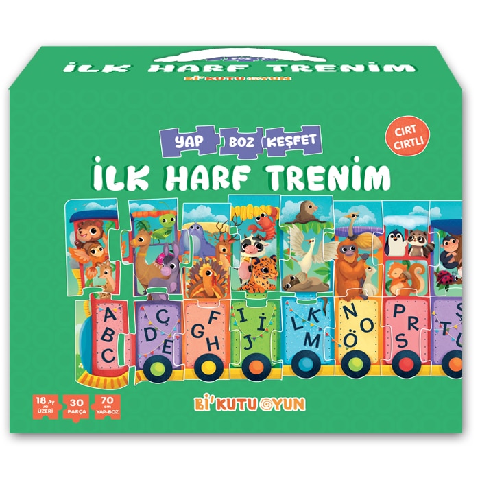 İlk Harf Trenim - Cırt Cırtlı Yapboz ve Kitap Seti